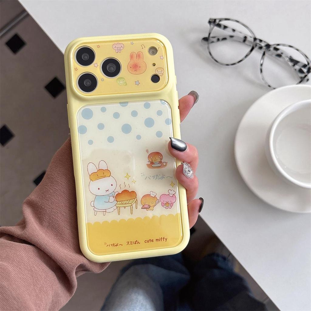 Large Cartoon KT Cat & Rabbit Anti-Drop Phone Case for iPhone 15/16/17 Pro Max