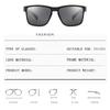 Retro Polarized Fashion Sunglasses Men Women Brand Designer Square  Frame Driving Mirror Sun Glasses