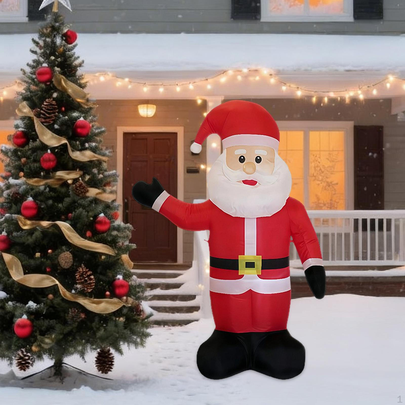 

1.2 Meters Christmas Santa Inflatable Decoration Outdoor Decor US 110V Plug Cute Lightweight