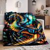 1pc Dragon Fantasy Blanket, Lightweight Flannel Throw Blanket For Sofa, Bed, Travel, Camping, Living Room, Office, Couch, Chair, And Bed