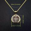Saint Benedict Exorcism Medal Necklace - Vintage Hip Hop Round Pendant & Religious Jewelry
