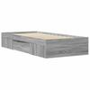 Bed Frame Gray Sonoma 100x200 cm Particleboard