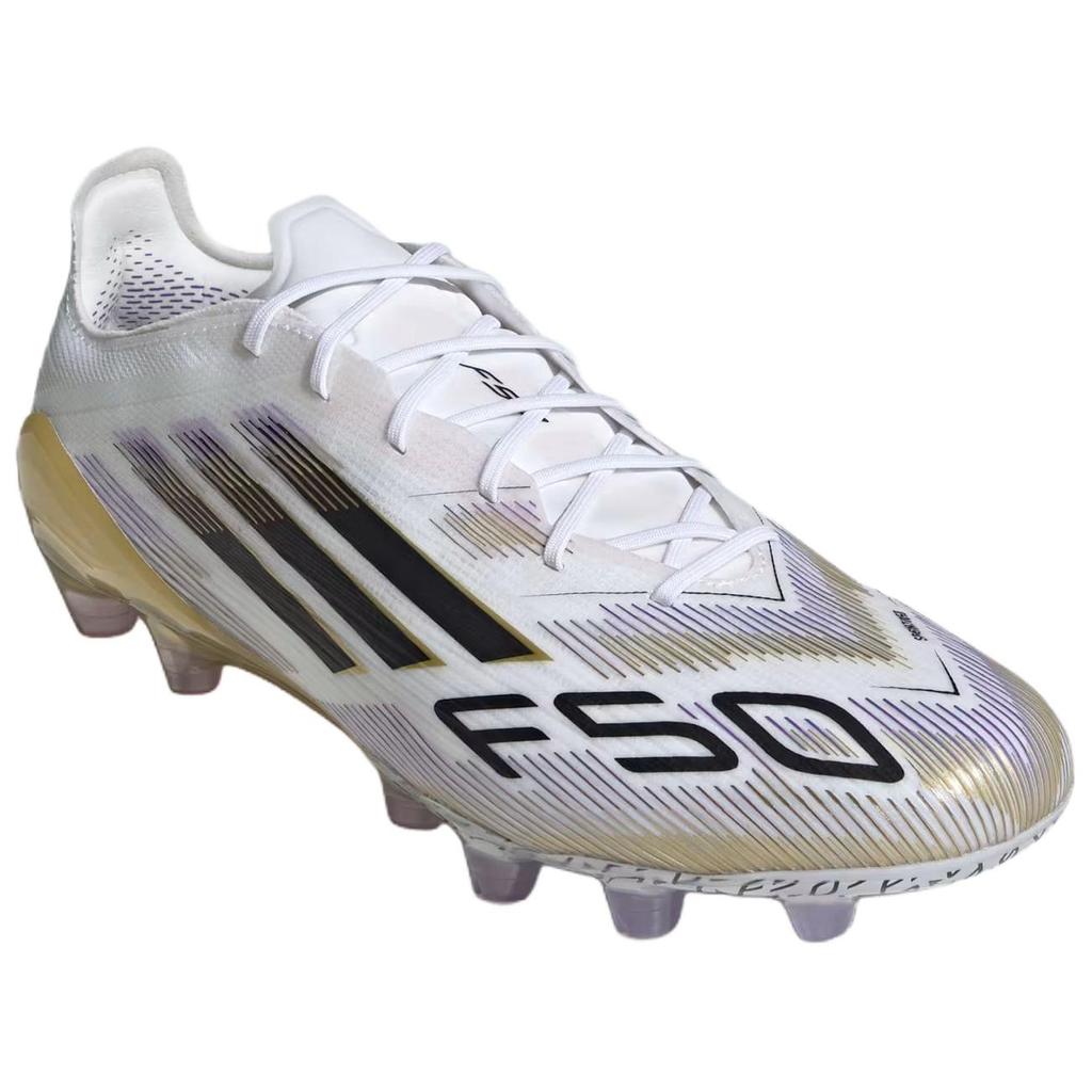 adidas F50 Elite Comoda Leggera HG (Borchie corte in gomma) Scarpe da Calcio Resistenti Scarpe da Calcio Unisex Bianco Nero JR1701