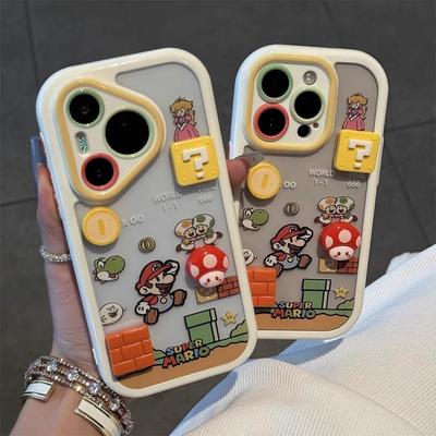 Custodia Gioco Mario per Telefono Apple 16 per IPhone 14 Cartone Animato per IPhone 15 Anti Caduta 13 Creativa 12