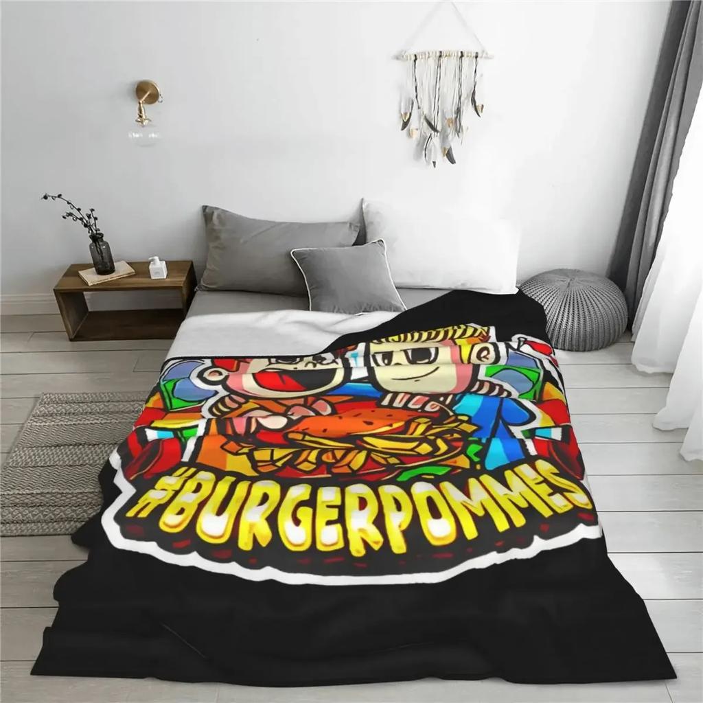 Lukasbs Burgerpommes New Songs Blanket Fleece Decoration iCrimax Cozy Soft Throw Blankets for Bed Travel Quilt