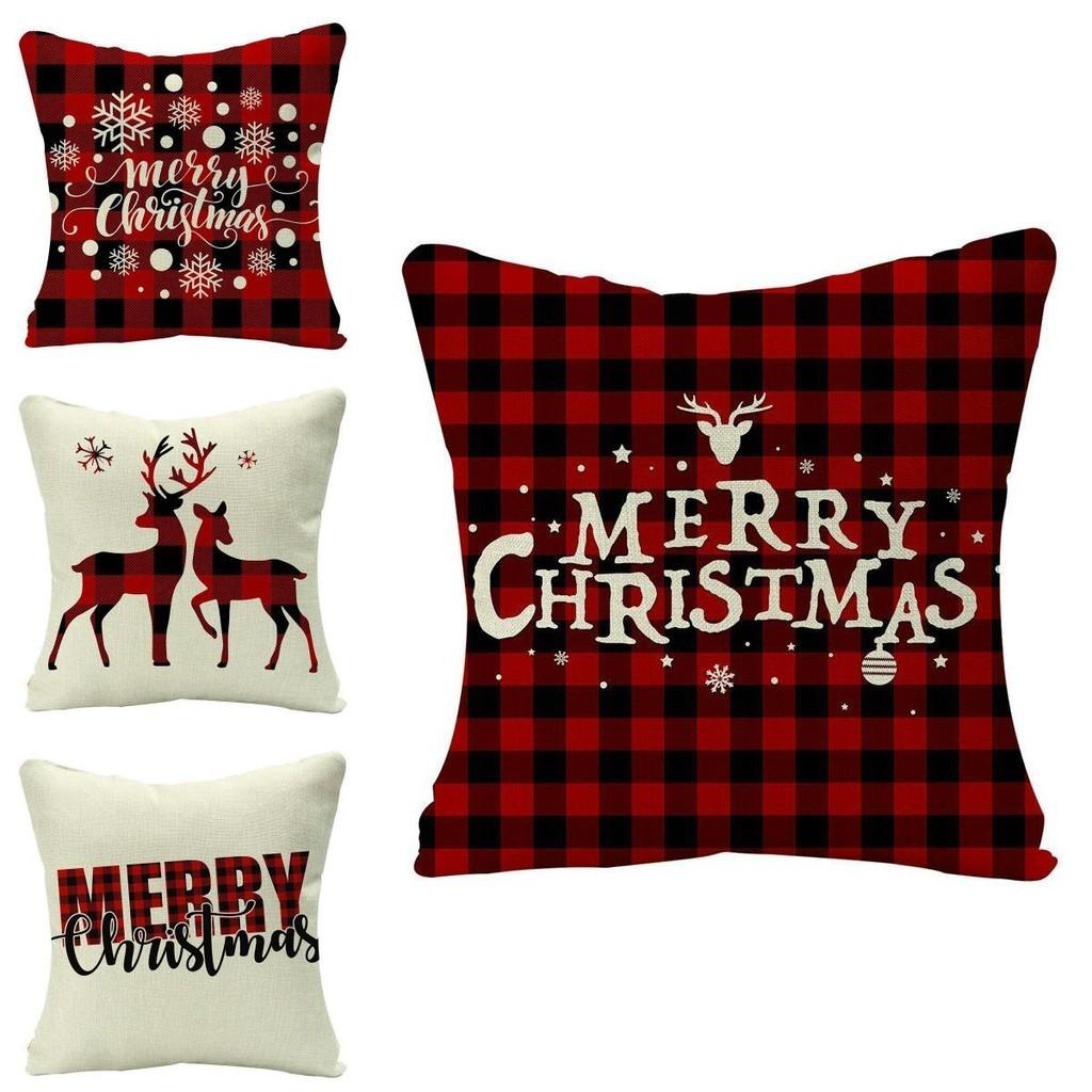 Elegant Single Side Printed Christmas Cushion Cover With Fadeless Bright Colors