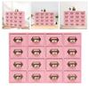 16-Compartment Drawer Storage Cabinet – Vintage Pink Solid Wood Desktop Organizer – 22 lbs Load Capacity
