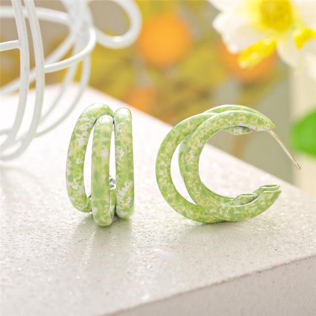 

17 км модные красочные милые серьги-кольца C-образной формы для женщин, богемные серьги-кольца ярких цветов, серьги-кольца для свадебной вечеринки, подарок для девочек, ювелирные изделия