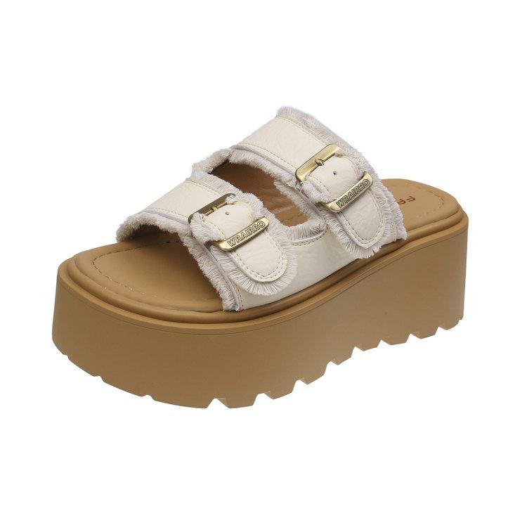 Thick-soled heightened skirt is beautiful, high-end wedge shoes, new thick-soled sandals for women's summer wear