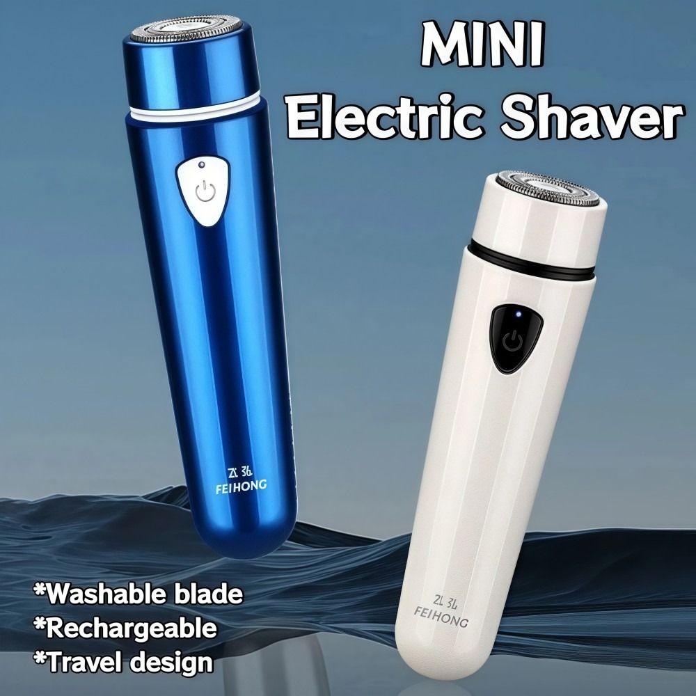 Portable Electric Shaver Rechargeable Hair Razor Pocket Design Beard Trimmer  Men Travel