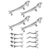 4PCS Cutlery Rest Silver Chopstick Stand Electroplated Polished Zinc Alloy Animal Shape Versatile Ho