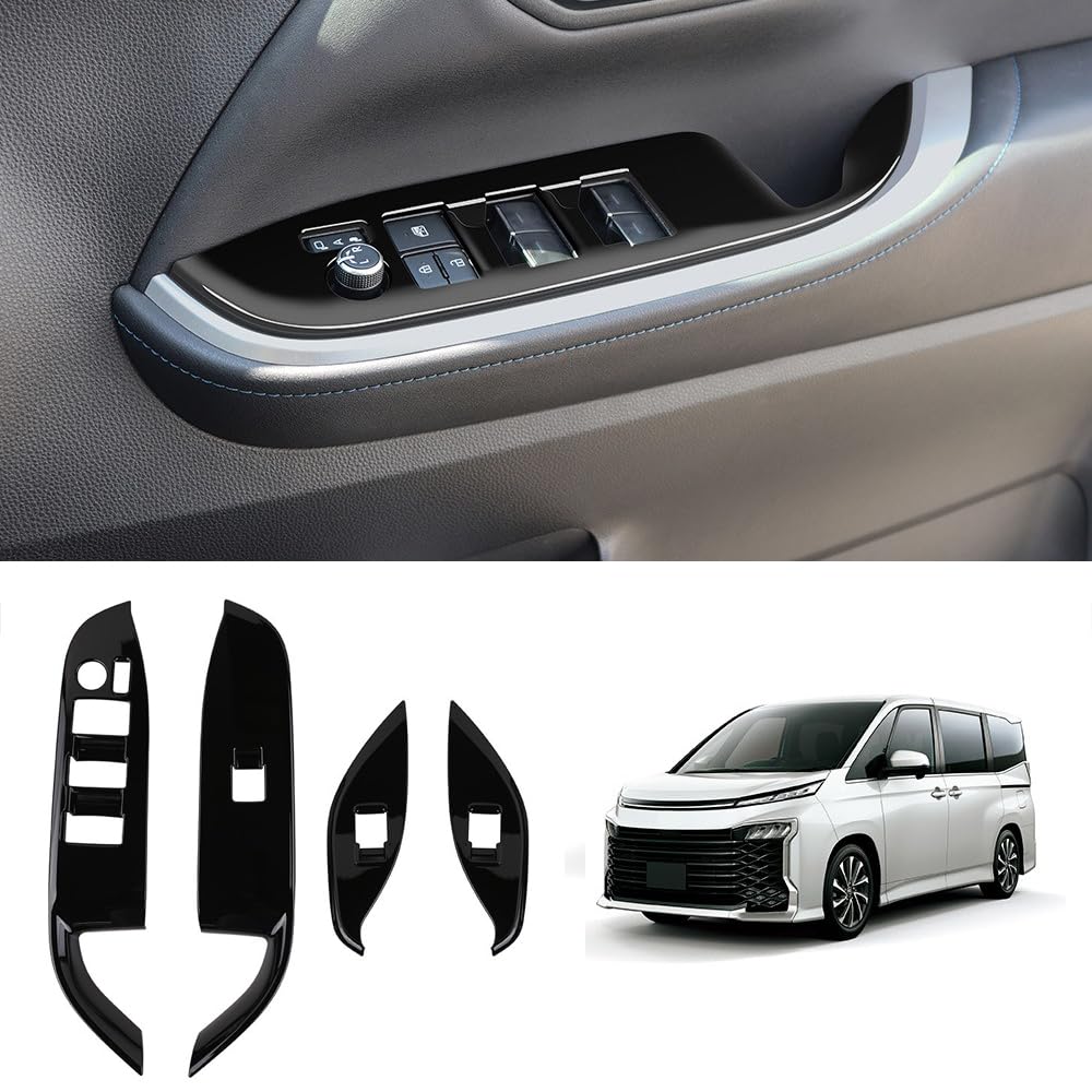 

Window Switch ABS Window Switch Base Panels for R90W 2022 Interior Set of Piano Black Panels, Material, Noah/Voxy (90 Series) (January - Present),