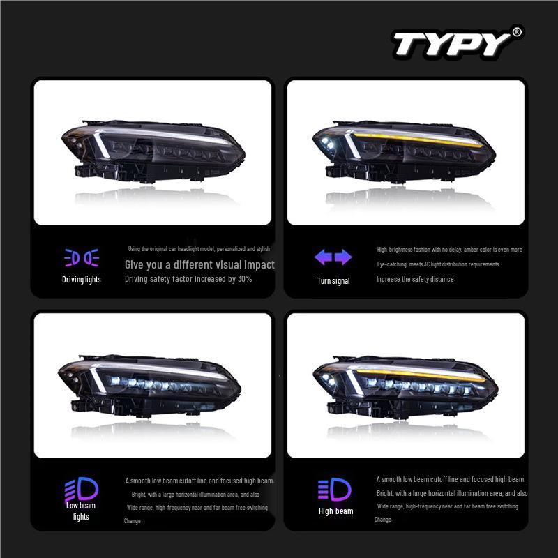 LED Matrix Headlight Assembly w/ Dynamic Turn Signals for 2022-2026 Civic Gen 11