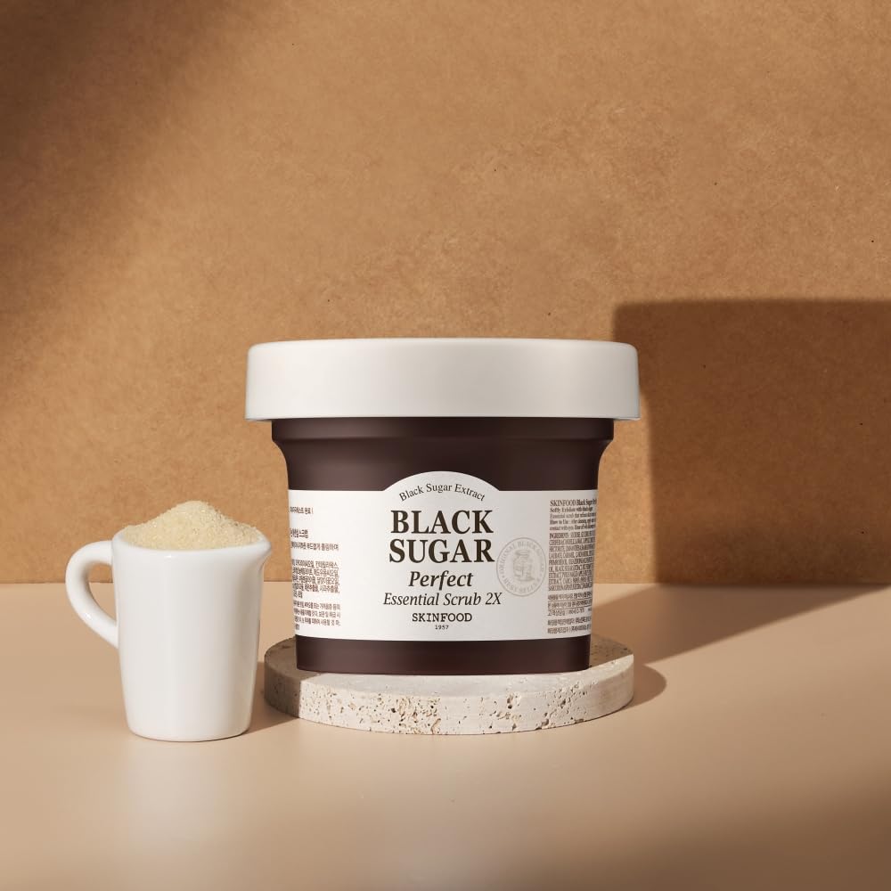 SKINFOOD Black Sugar Perfect Essential Scrub 2X (Face Scrub, Rinse-off Type)