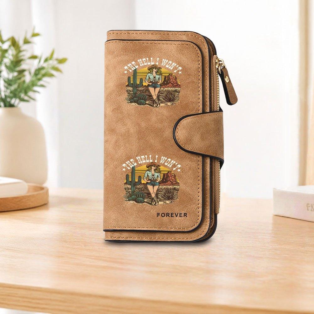 Western Cowgirl Long Zipper Wallet, Large Capacity Card Holder, Unisex Clutch Bag, Fashionable Zipper Coin Purse, Suitable for Daily Use, A Great