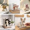 Funny Animal Toilet Roll Stand Paper Holder  Creative Shape Dispenser  Vertical Stable Tissue Rustic Log Style Storage Rack  Solid Wood for