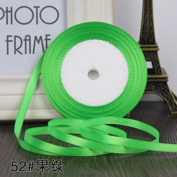 22 Meters (25 Yards) Silk Satin Ribbon 1/4" (6mm) Party Home Wedding Decoration Gift Wrapping Christmas New Year DIY Material
