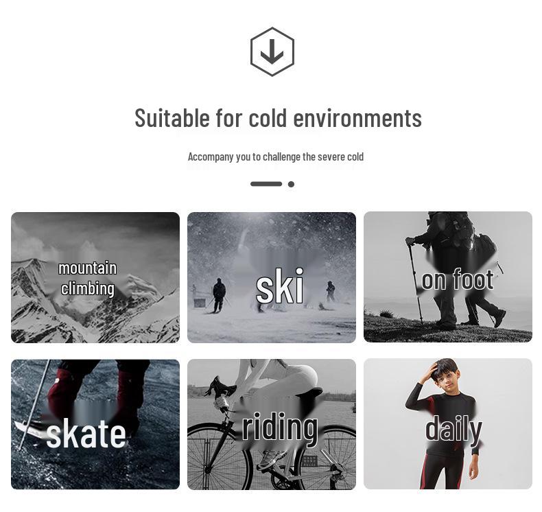 New Quick-Dry Thermal Underwear Suit for Kids & Adults - Ideal for Winter Sports & Outdoor Activities