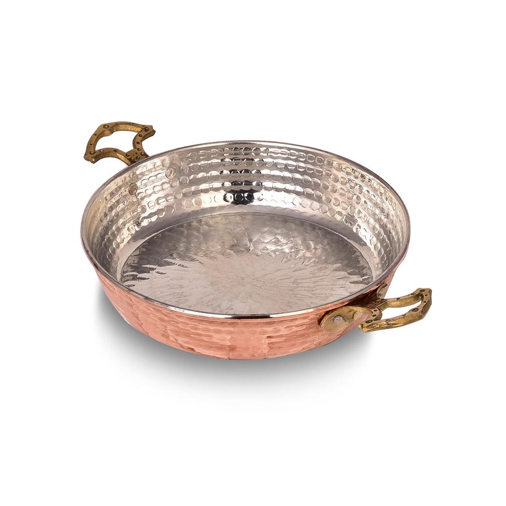 DEDE Copper Portacandele In Rame Martellato Fatto A Mano – Serie CH, Diametro 14 Cm, Con Manico In Ghisa, Antico, Per Candele Coniche