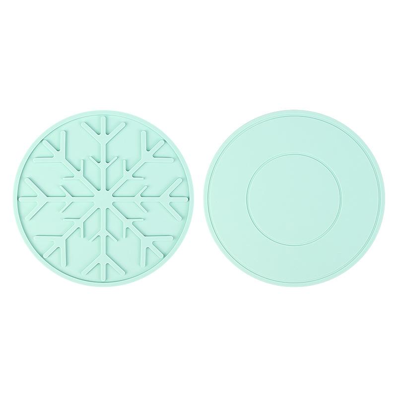 Double Sided Heat Resistant Table Mat Snowflake Shape Christmas Decorative Placemat Non-slip Kitchen Dining Pad for Food Safety