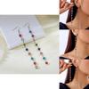 Spring Heart Themed Long Dangle Earrings With Tassels And Electroplated Finish For Girls