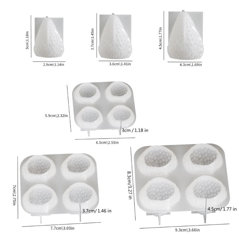 Practical Strawberry Silicone Mold For DIY Creation Sturdy And Easy To Demold Perfect For Beginners And Professionals