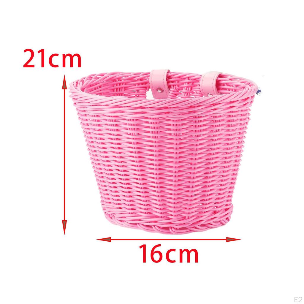 Kids Bicycle Basket Set with Melodious Bell, Front Handlebar Carrier