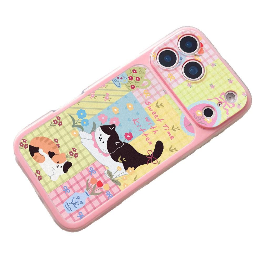 Kitten Garden Is Suitable for iPhone17ProMax 2-in-1 Mobile Phone Case, Apple 16 Niche 15 Fine Hole Delivery.