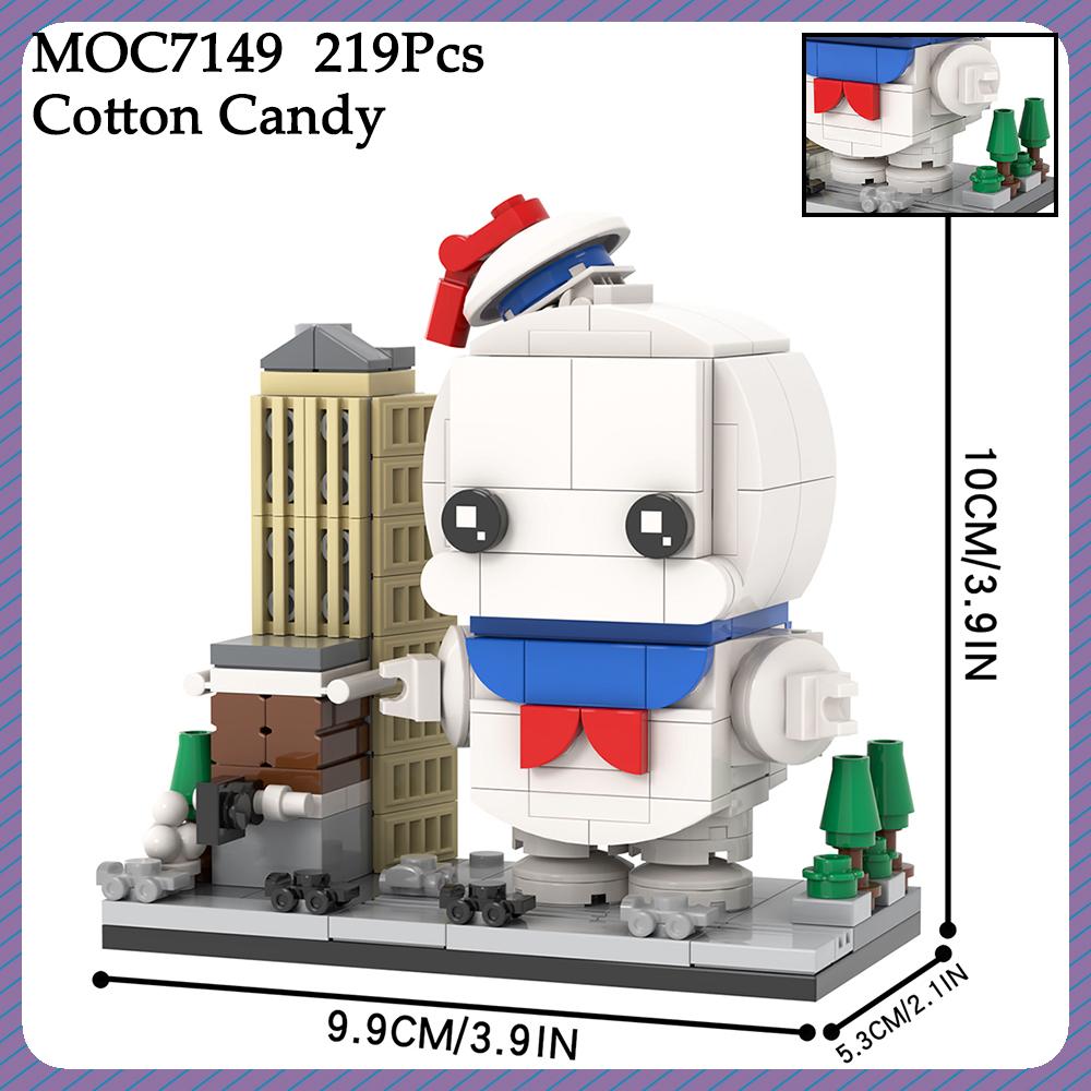 MOC Busters Brick Ghost Movie Game Figure Car Cotton Candy Compatible Building Blocks Toys For Children Adult Friends Gift Medol