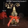 Brass Eight Treasures Gourd Ornament for Wealth, Prosperity, Health, and Peace 