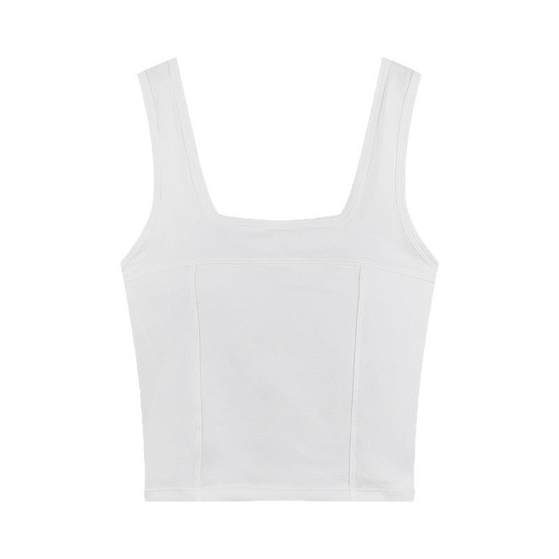 Korean-Style Sweet & Spicy Women's Camisole with Chest Pads – Slim Fit Sleeveless Top