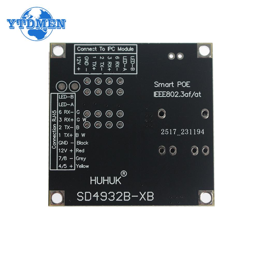 1set PoE Module Board for Security CCTV Network IP Cameras Power Over Ethernet Module IEEE802.3af 12V1.5A Output 18W 48V To 12V