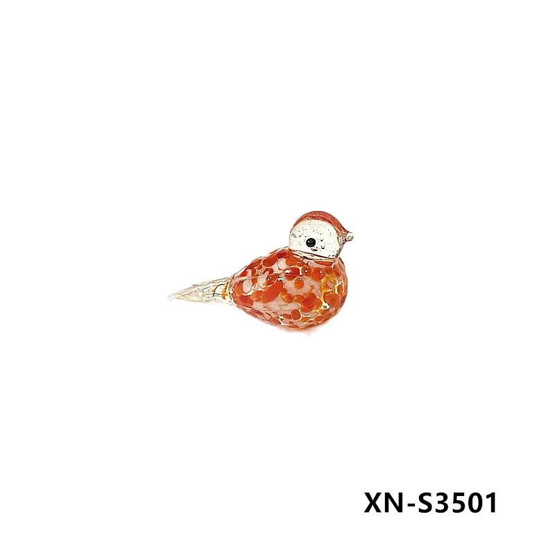Handgefertigte Mini-Glasvogel-Figur Bunt Niedlich Kleines Tier-Ornament Innenbereich Zuhause Schreibtisch Feengarten Bonsai-Pflanzgefäß Dekorationszubehör