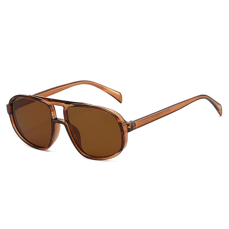 Retro Double Bridge Sunglasses UV400 Vintage Fashion for Men Women Minimalist Brand Outdoor Driving Trendy Sun Glasses