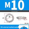 Iron Serrated Locking Washer Set with Anti-Loosening Shims