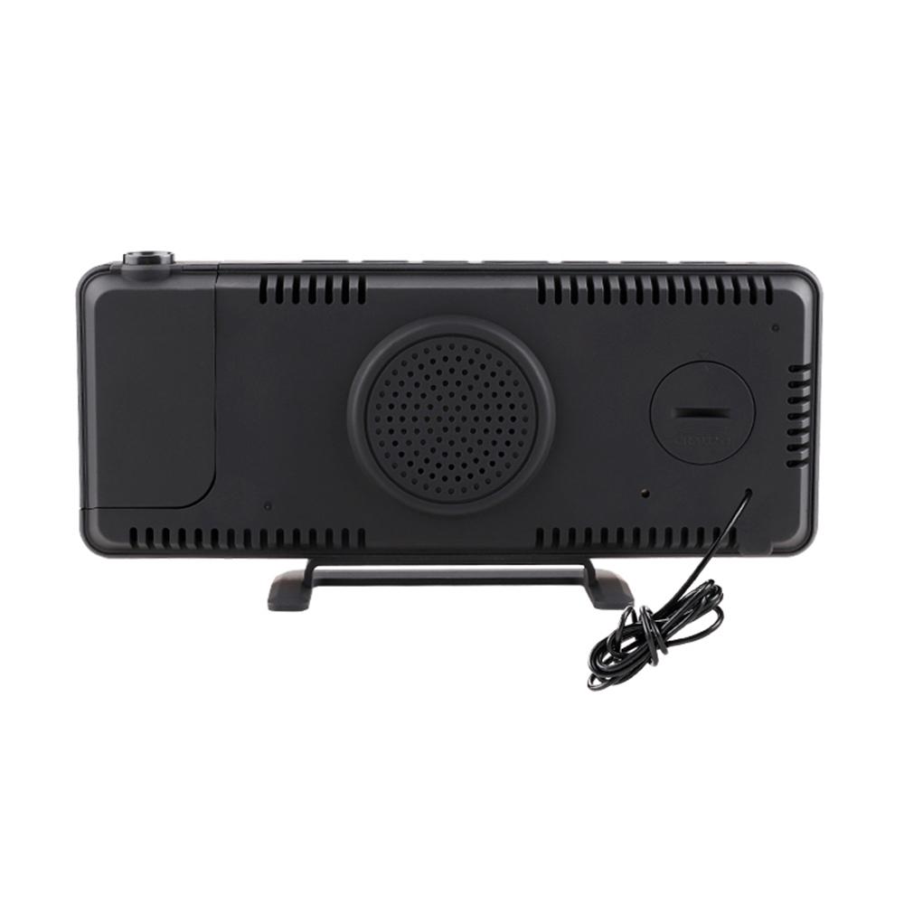 Digital Projection Alarm Clock LED Mirror Alarm Clock with Projection on Ceiling Temperature Humidity Radio 2 Sets of