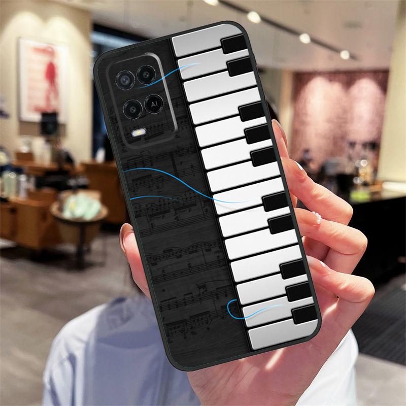 

Piano Keys Keyboard design Case For Oppo A40 A60 A80 A18 A38 A58 A78 A98 A16 A76 A96 A15 A17 A77 A74 A94 A54 A57S Cover OPPO A54 4G