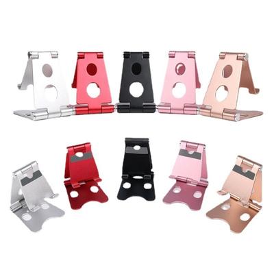 Stable Foldable Mobile Phone Holder Portable Non-slip Mobile Phone Stand Adjustable Aluminum Alloy Table Cell Phone Bracket Desk