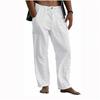 European and American men's linen casual pants spring and autumn men's cotton and linen casual trousers