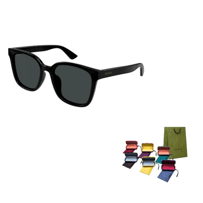 Gucci Acetate Square Sunglasses Unisex Couple Black