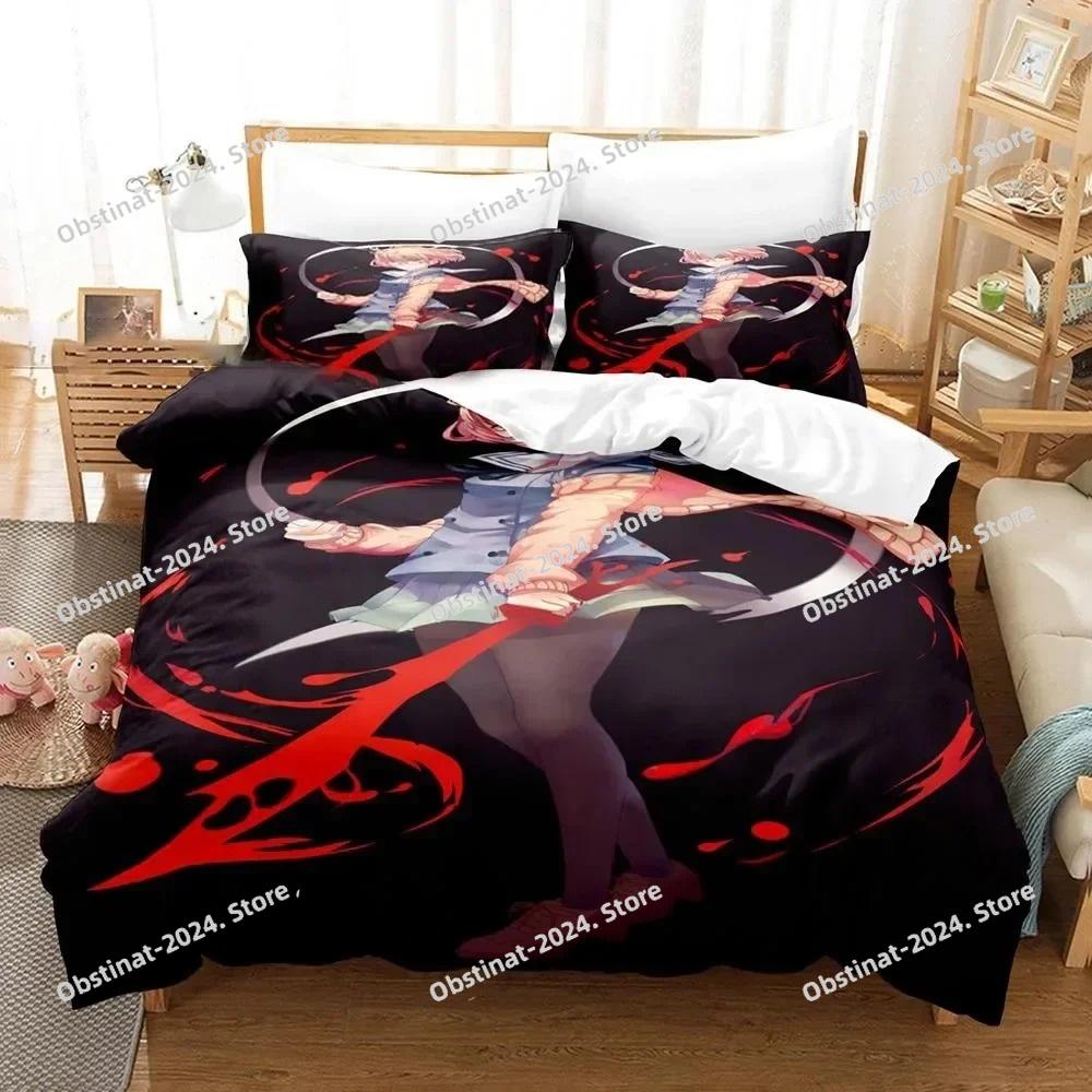 Anime Beyond the Boundary Mirai Kuriyama Bedding Set Printed Duvet Cover Pillowcase Single Double Style Queen King Size Sets