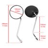 Universal Round Mirrors for Scooter Moped 8mm Clockwise with Chrome Stem PAIR