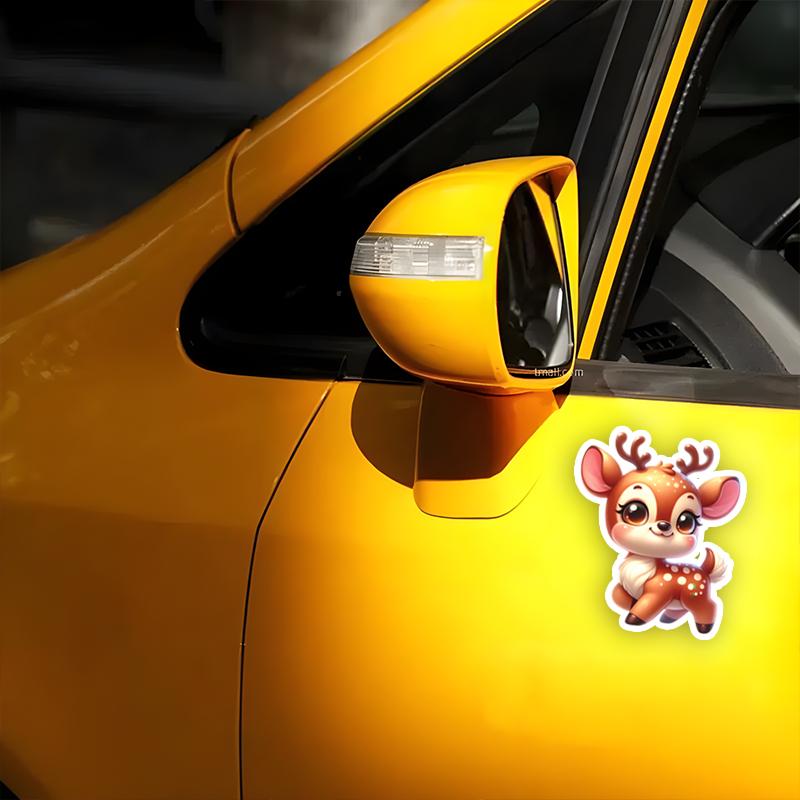 Cute Sika Deer Animal Car Decals Bumper Window Stickers Car Accessories Waterproof Vinyl Material
