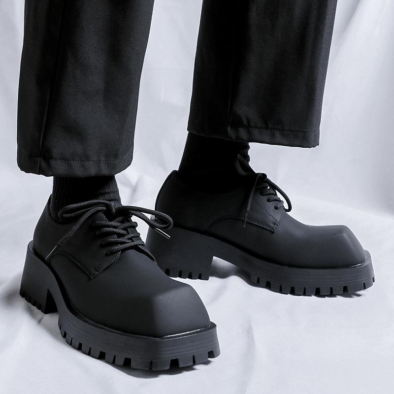 Fashion Trendy Men's Thick Soled Formal Shoes High Quality Versatile Style Fashion Party Outdoor Stroll Height Increasing Men's Shoes