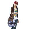 Stylish Unisex Womens Stripes Canvas Backpack With Comfortable Straps For All-day Use