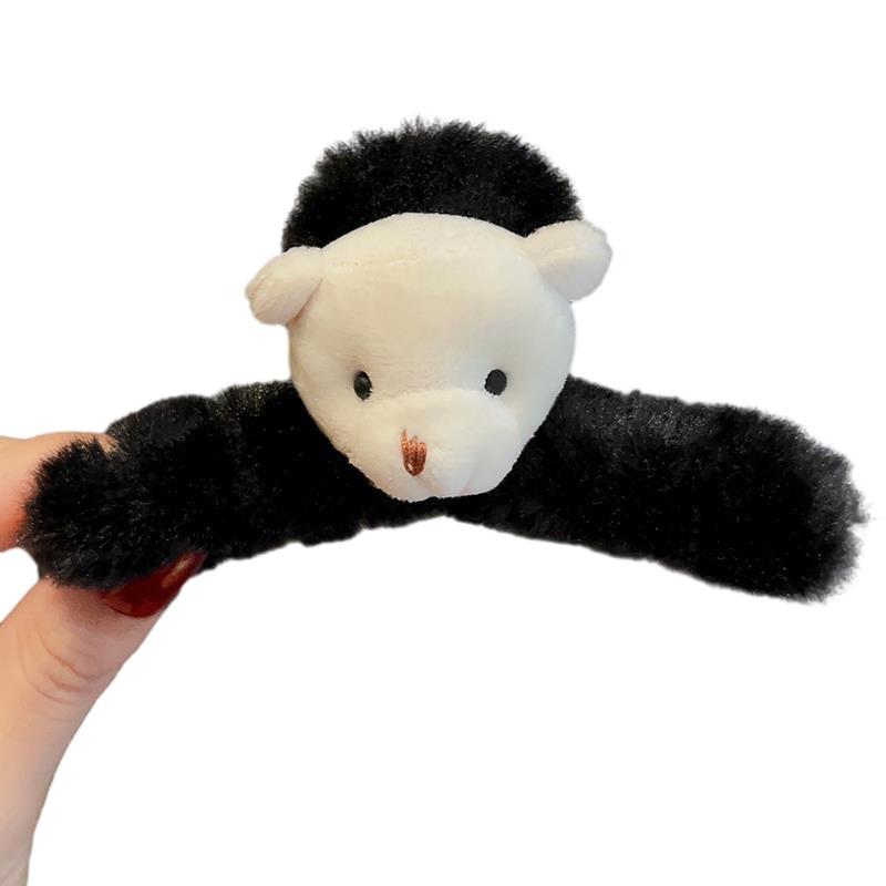 Cute Panda Plush Hair Clip Handcrafted Cartoon Clip For Women's Hairstyles