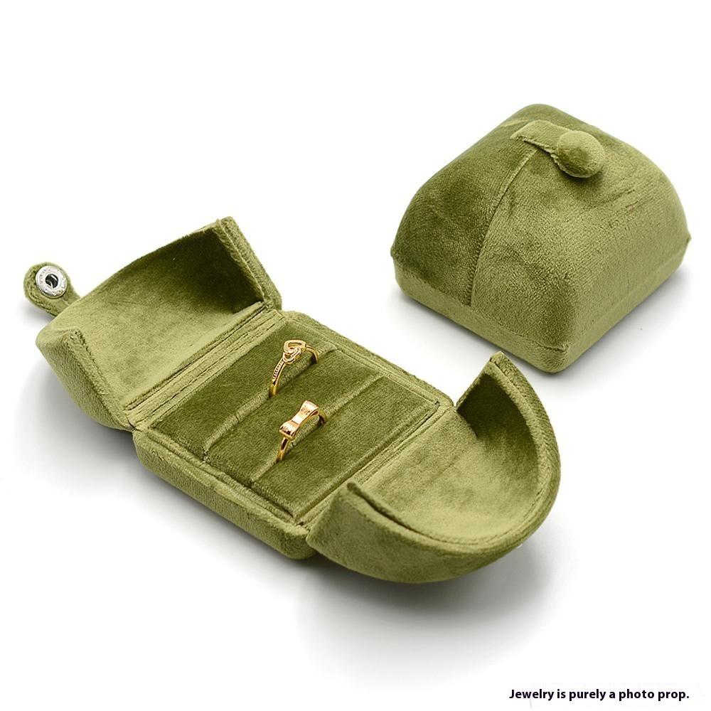 

Double Open Ring Box Velvet Jewelry Storage Box for Couple Rings Display Gift Case A