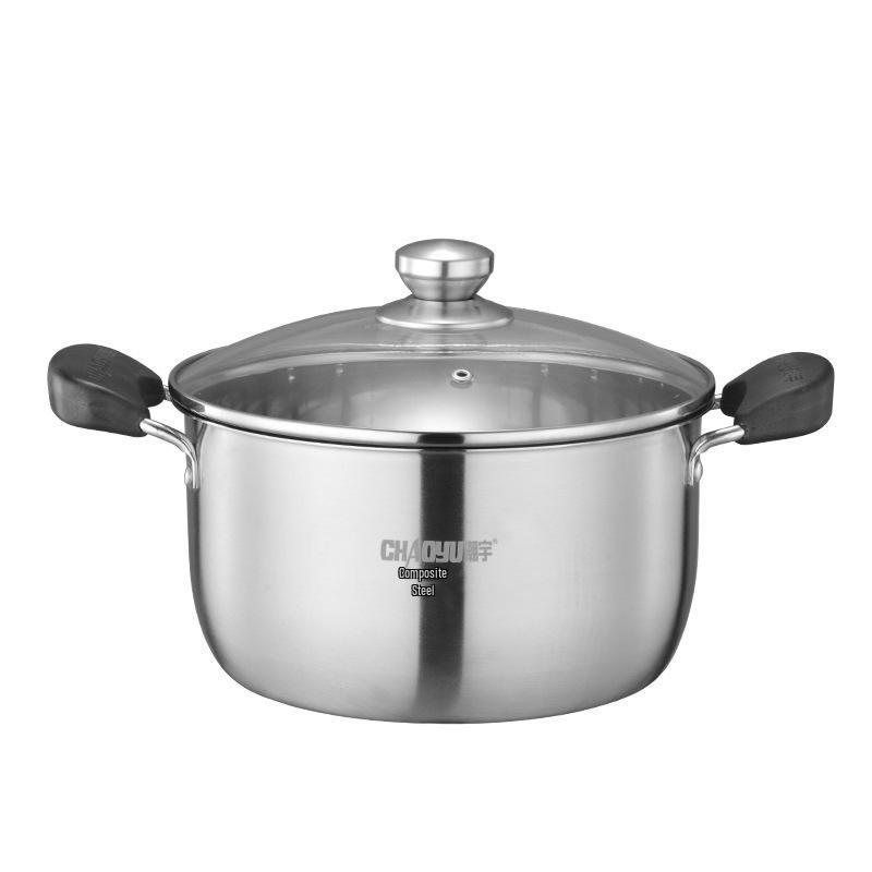 Stainless Steel Anti-Scald Soup Pot with Double Ears for Gas & Induction Cookers