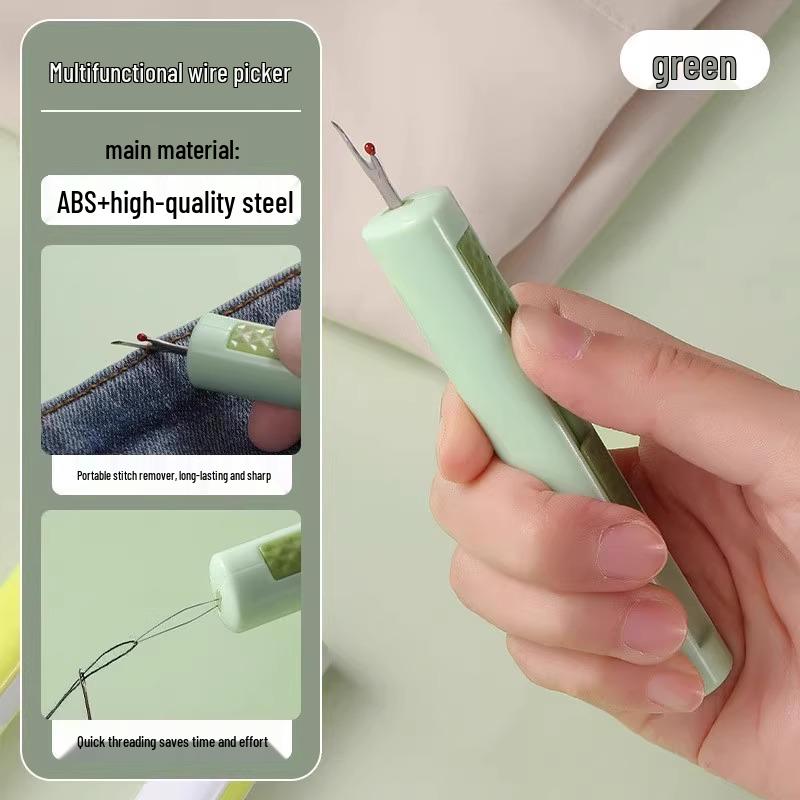 Two-in-One Seam Ripper & Needle Threader: Multifunctional Tool for Easy Sewing