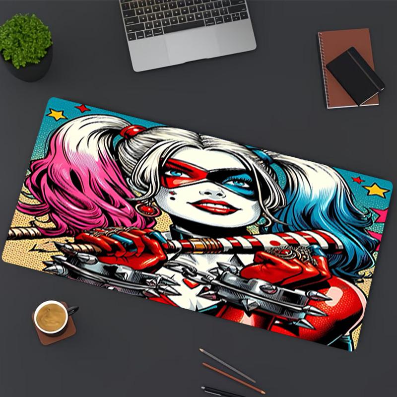 Harley Quinn Joker Print Mouse Pad, for Keyboard Pad Laptop PC Mat for Office Home Use, Desk Decor, Perfect Birthday Gift for Gamers